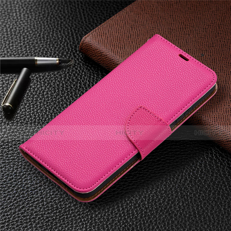 Funda de Cuero Cartera con Soporte Carcasa L01 para Nokia 3.4 Rosa Roja