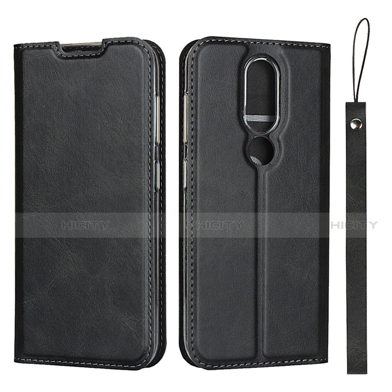 Funda de Cuero Cartera con Soporte Carcasa L01 para Nokia 4.2 Negro