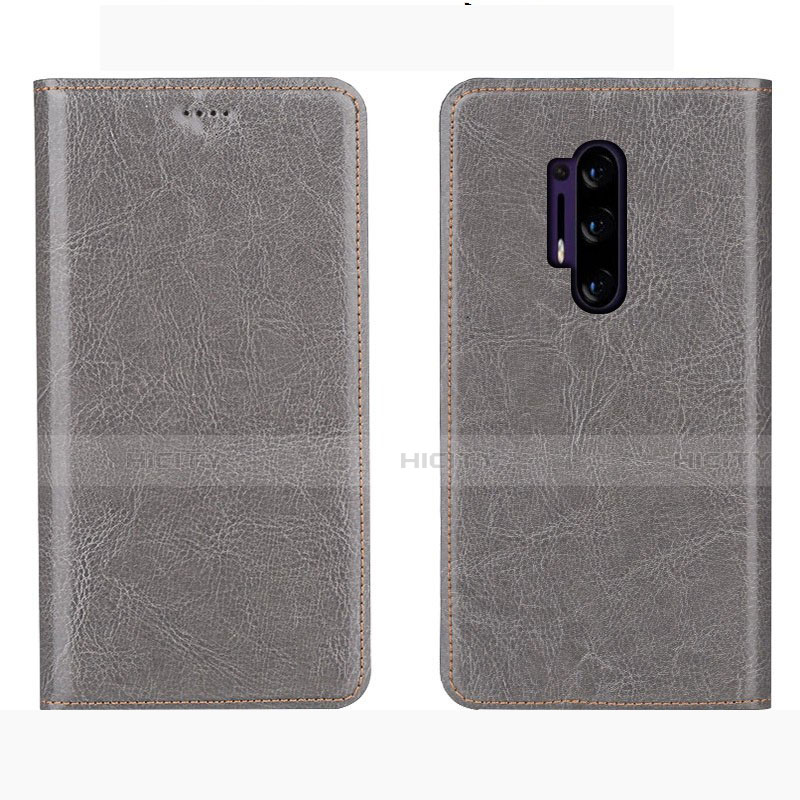 Funda de Cuero Cartera con Soporte Carcasa L01 para OnePlus 8 Pro Gris