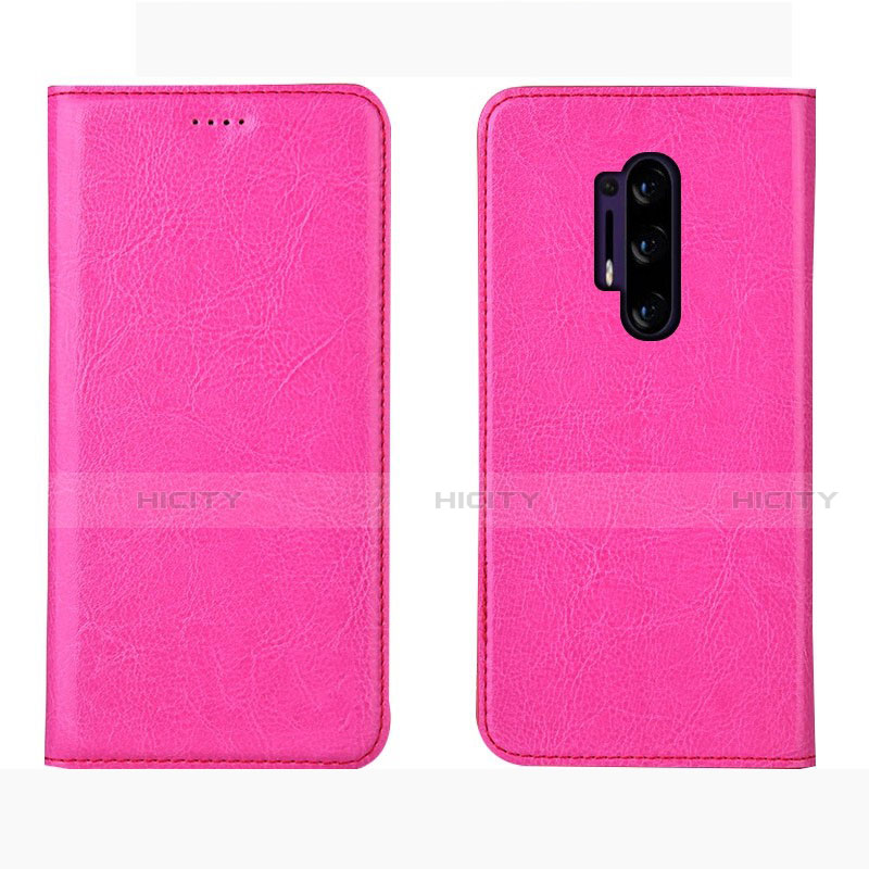 Funda de Cuero Cartera con Soporte Carcasa L01 para OnePlus 8 Pro Rosa Roja