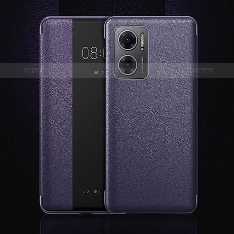 Funda de Cuero Cartera con Soporte Carcasa L01 para OnePlus Nord N300 5G Morado