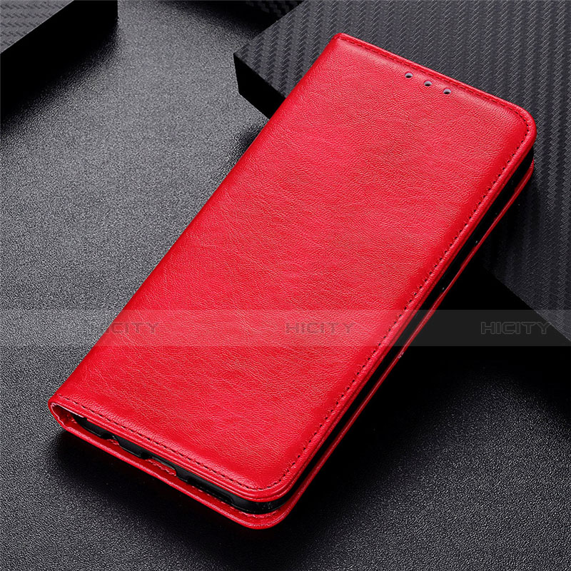 Funda de Cuero Cartera con Soporte Carcasa L01 para Oppo A93 Rojo