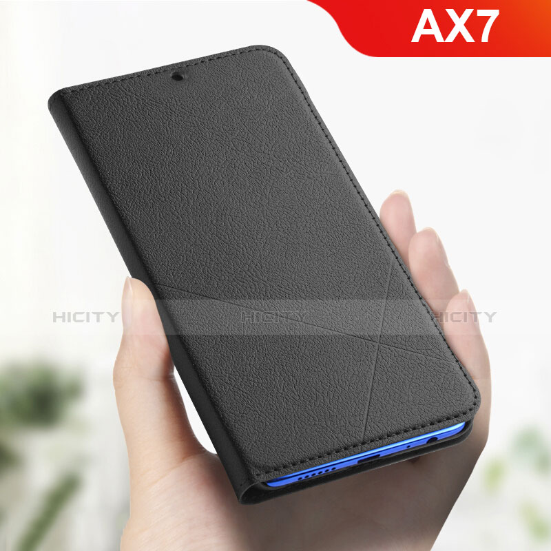 Funda de Cuero Cartera con Soporte Carcasa L01 para Oppo AX7 Negro