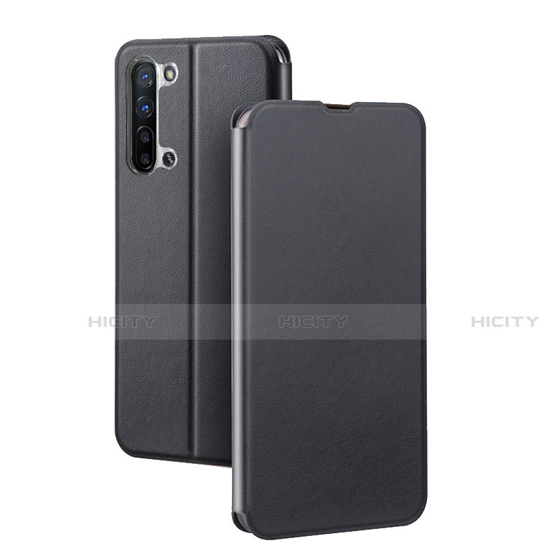 Funda de Cuero Cartera con Soporte Carcasa L01 para Oppo F15 Negro