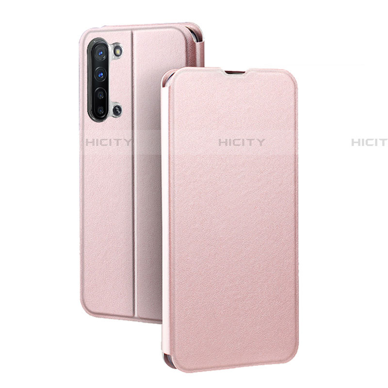 Funda de Cuero Cartera con Soporte Carcasa L01 para Oppo Find X2 Lite Oro Rosa