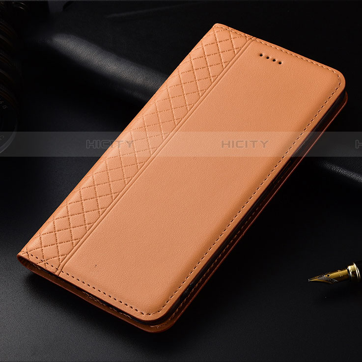 Funda de Cuero Cartera con Soporte Carcasa L01 para Oppo Find X2 Naranja