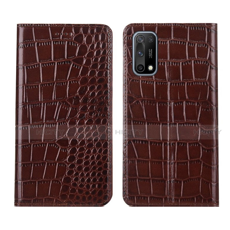 Funda de Cuero Cartera con Soporte Carcasa L01 para Oppo K7x 5G Marron