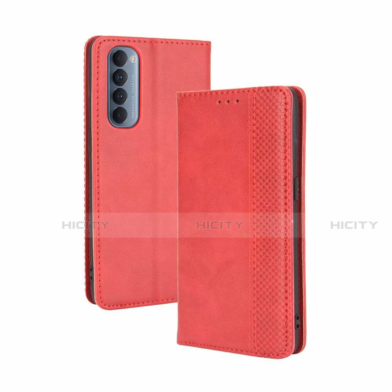 Funda de Cuero Cartera con Soporte Carcasa L01 para Oppo Reno4 Pro 4G