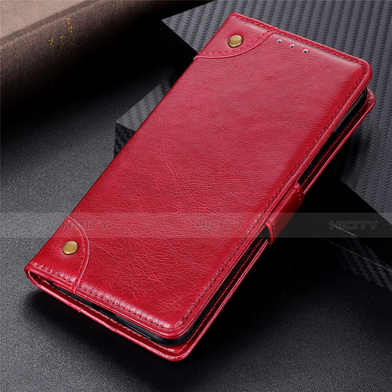 Funda de Cuero Cartera con Soporte Carcasa L01 para Realme Narzo 30 4G Rojo