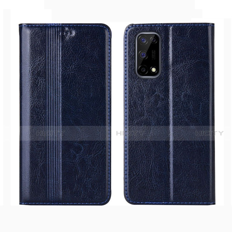 Funda de Cuero Cartera con Soporte Carcasa L01 para Realme V5 5G Azul Real