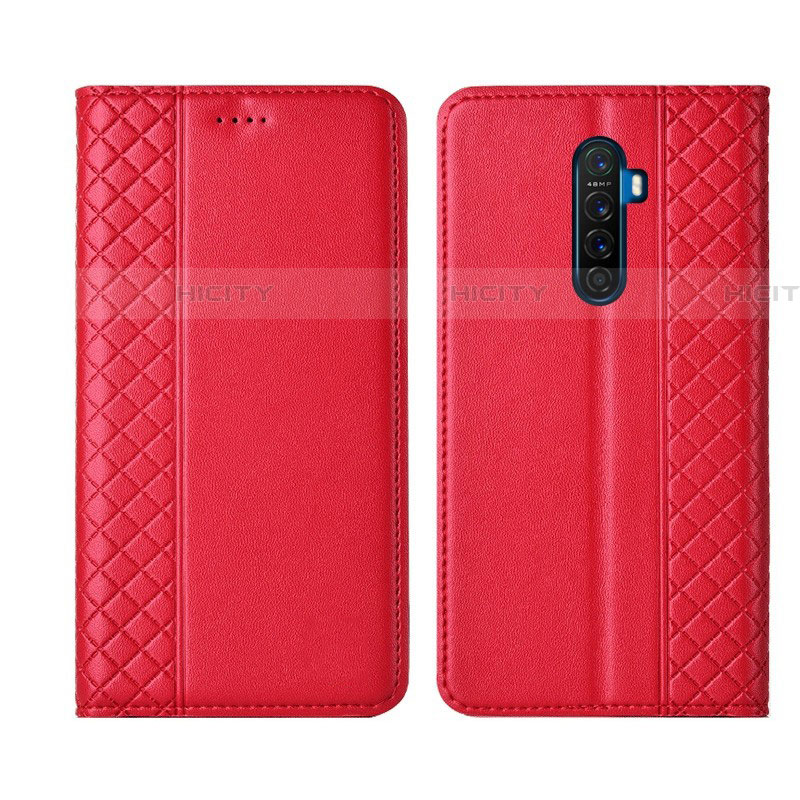 Funda de Cuero Cartera con Soporte Carcasa L01 para Realme X2 Pro Rojo