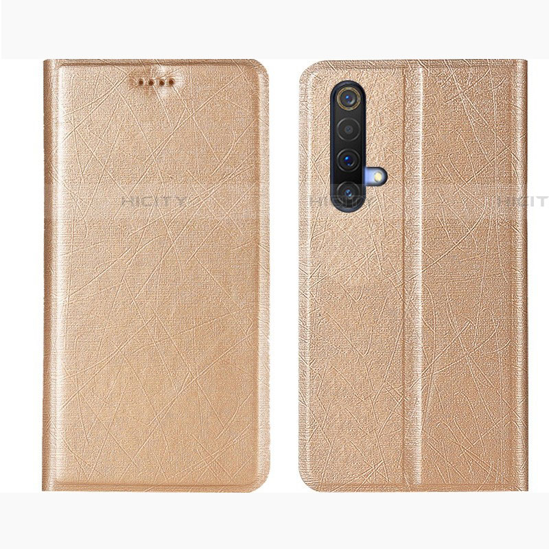 Funda de Cuero Cartera con Soporte Carcasa L01 para Realme X3 SuperZoom Oro