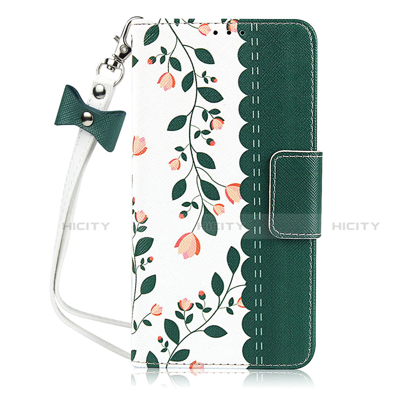 Funda de Cuero Cartera con Soporte Carcasa L01 para Samsung Galaxy A20s Verde