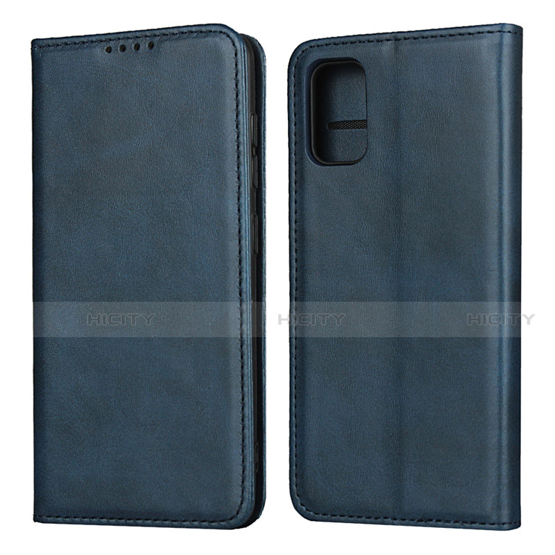 Funda de Cuero Cartera con Soporte Carcasa L01 para Samsung Galaxy A41 Azul