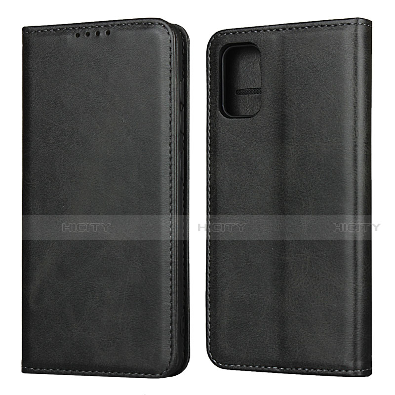 Funda de Cuero Cartera con Soporte Carcasa L01 para Samsung Galaxy A41 Negro