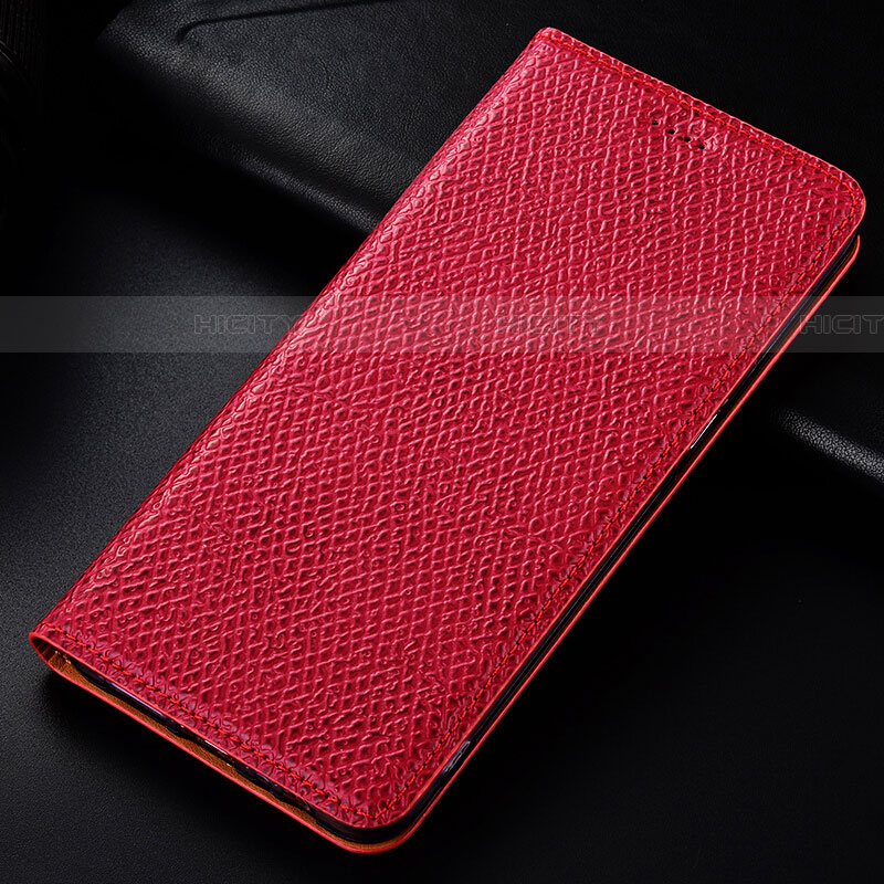 Funda de Cuero Cartera con Soporte Carcasa L01 para Samsung Galaxy A81 Rojo