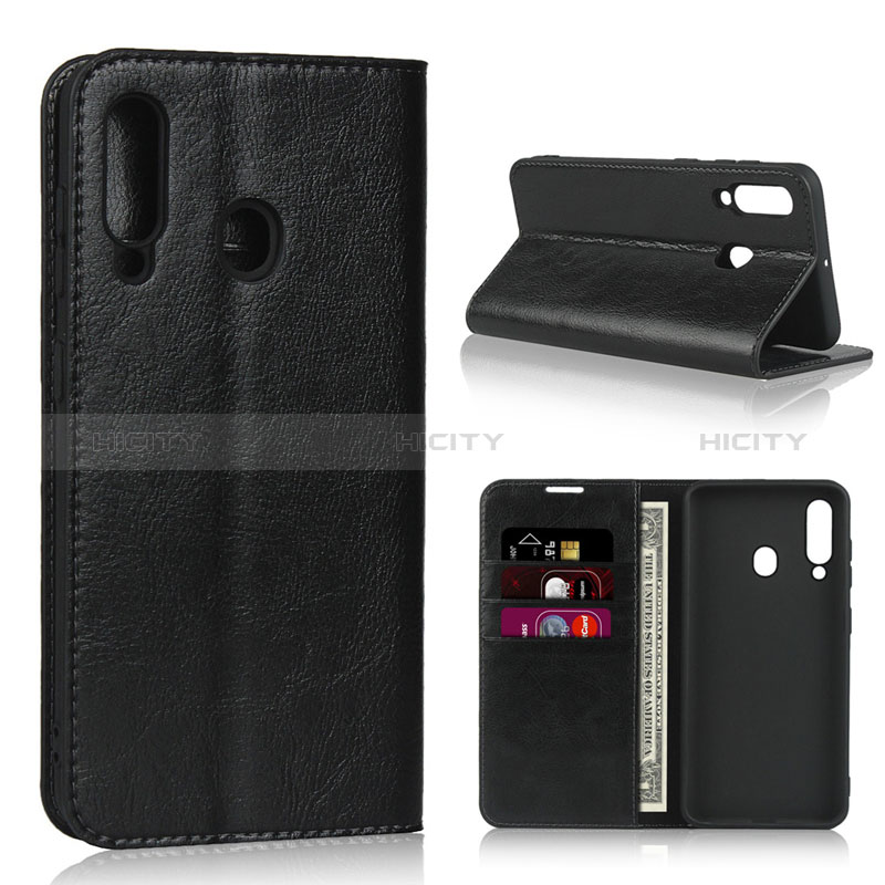 Funda de Cuero Cartera con Soporte Carcasa L01 para Samsung Galaxy M40 Negro