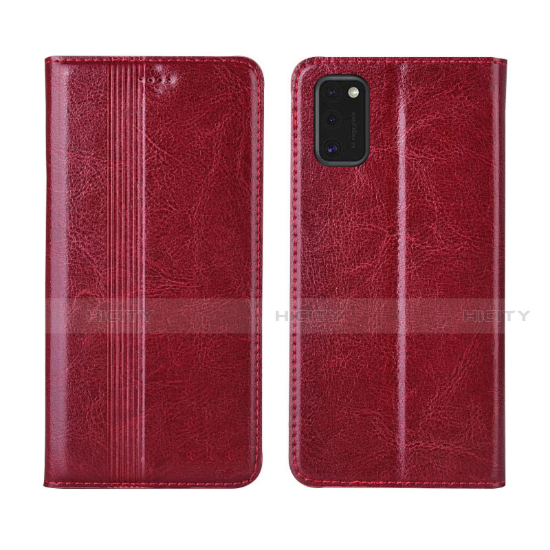 Funda de Cuero Cartera con Soporte Carcasa L01 para Samsung Galaxy M51 Rojo Rosa