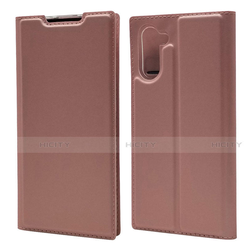 Funda de Cuero Cartera con Soporte Carcasa L01 para Samsung Galaxy Note 10 Oro Rosa