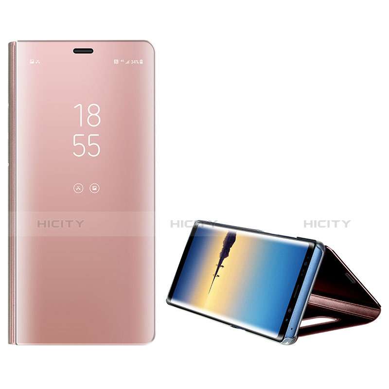 Funda de Cuero Cartera con Soporte Carcasa L01 para Samsung Galaxy Note 8 Oro Rosa