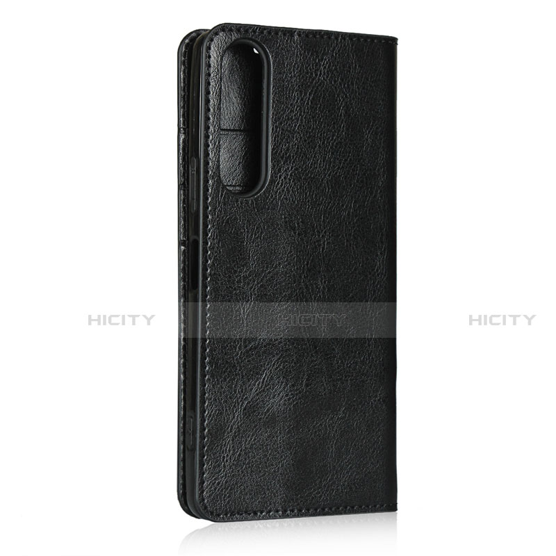 Funda de Cuero Cartera con Soporte Carcasa L01 para Sony Xperia 1 II Negro