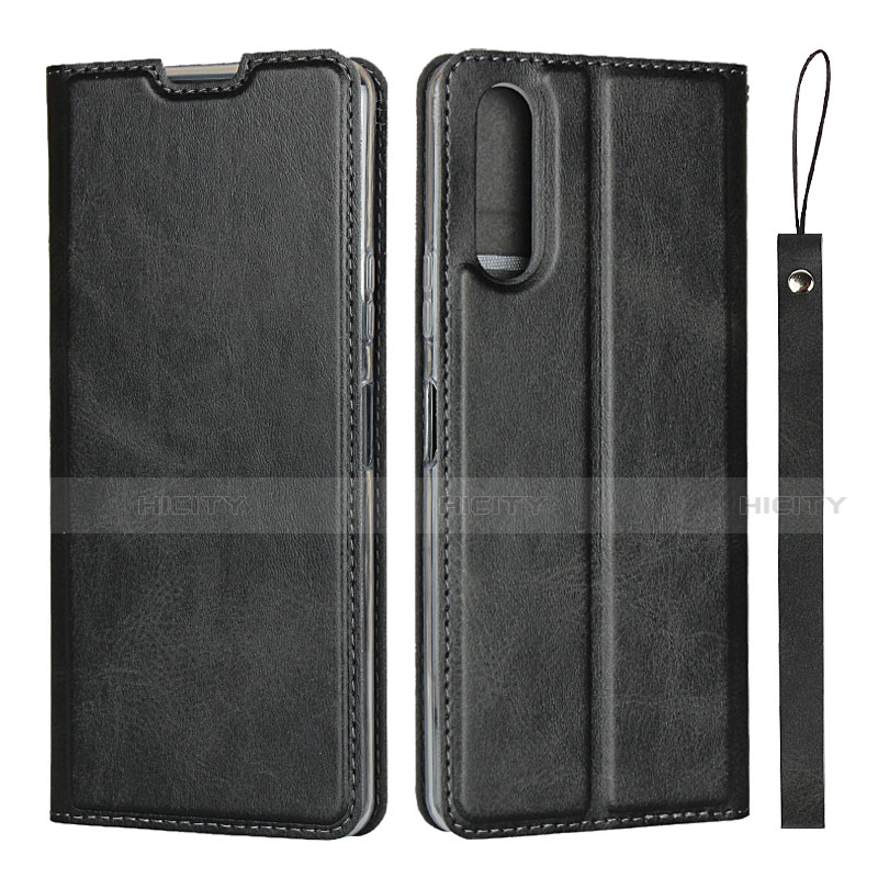 Funda de Cuero Cartera con Soporte Carcasa L01 para Sony Xperia 10 II Negro