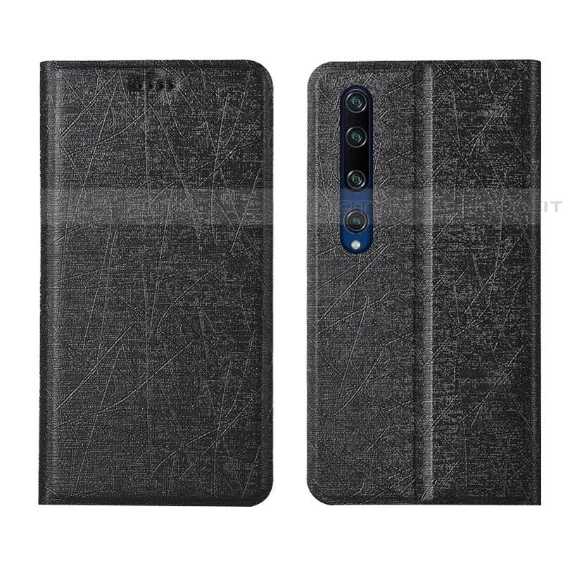 Funda de Cuero Cartera con Soporte Carcasa L01 para Xiaomi Mi 10 Negro