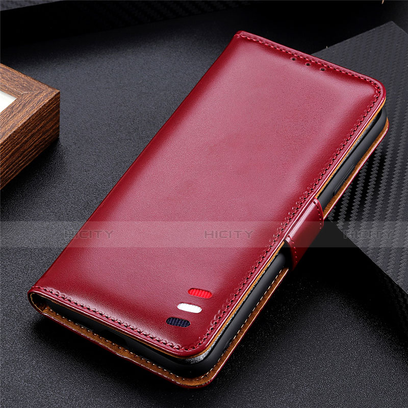 Funda de Cuero Cartera con Soporte Carcasa L01 para Xiaomi Mi 10i 5G Rojo Rosa