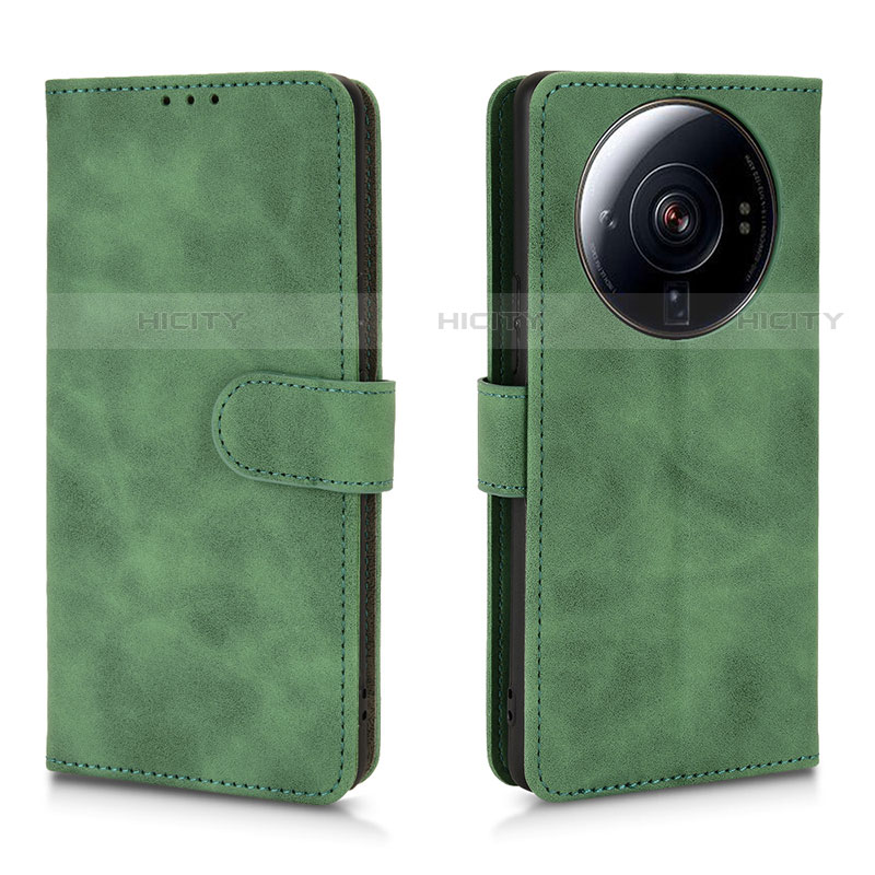 Funda de Cuero Cartera con Soporte Carcasa L01 para Xiaomi Mi 12S Ultra 5G Verde