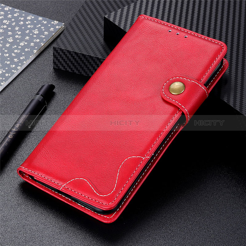 Funda de Cuero Cartera con Soporte Carcasa L01 para Xiaomi POCO C31 Rojo