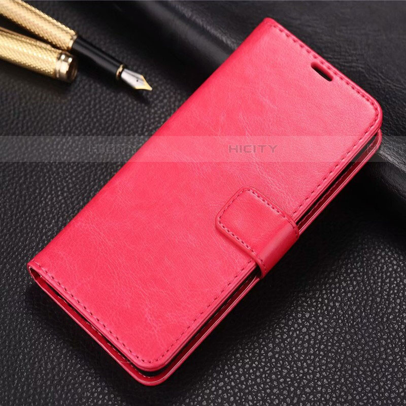 Funda de Cuero Cartera con Soporte Carcasa L01 para Xiaomi Redmi 8 Rojo