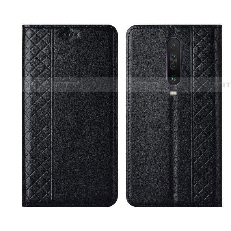 Funda de Cuero Cartera con Soporte Carcasa L01 para Xiaomi Redmi K30i 5G Negro