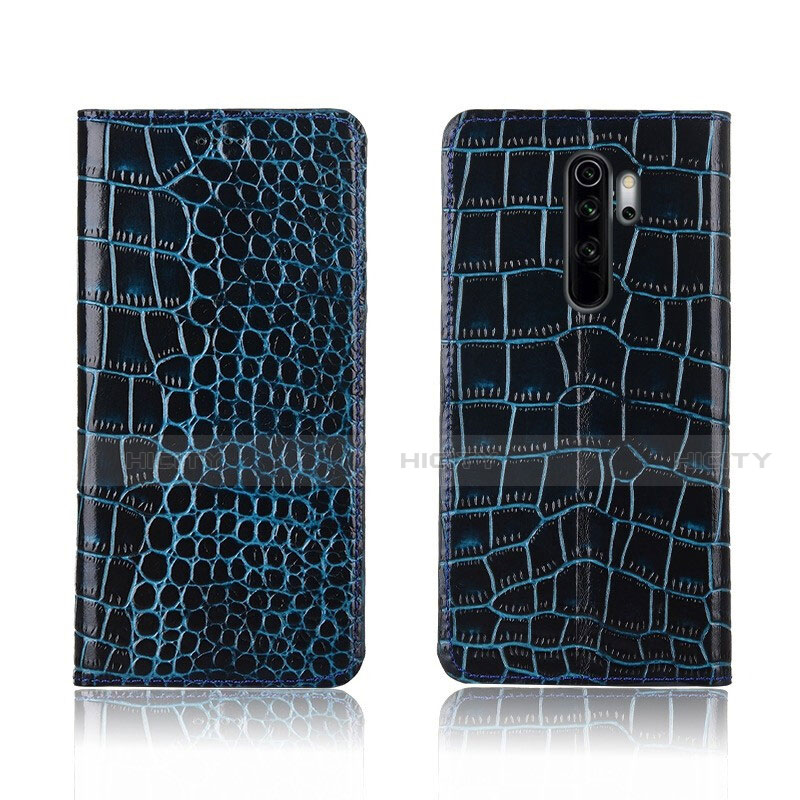 Funda de Cuero Cartera con Soporte Carcasa L01 para Xiaomi Redmi Note 8 Pro Azul Cielo