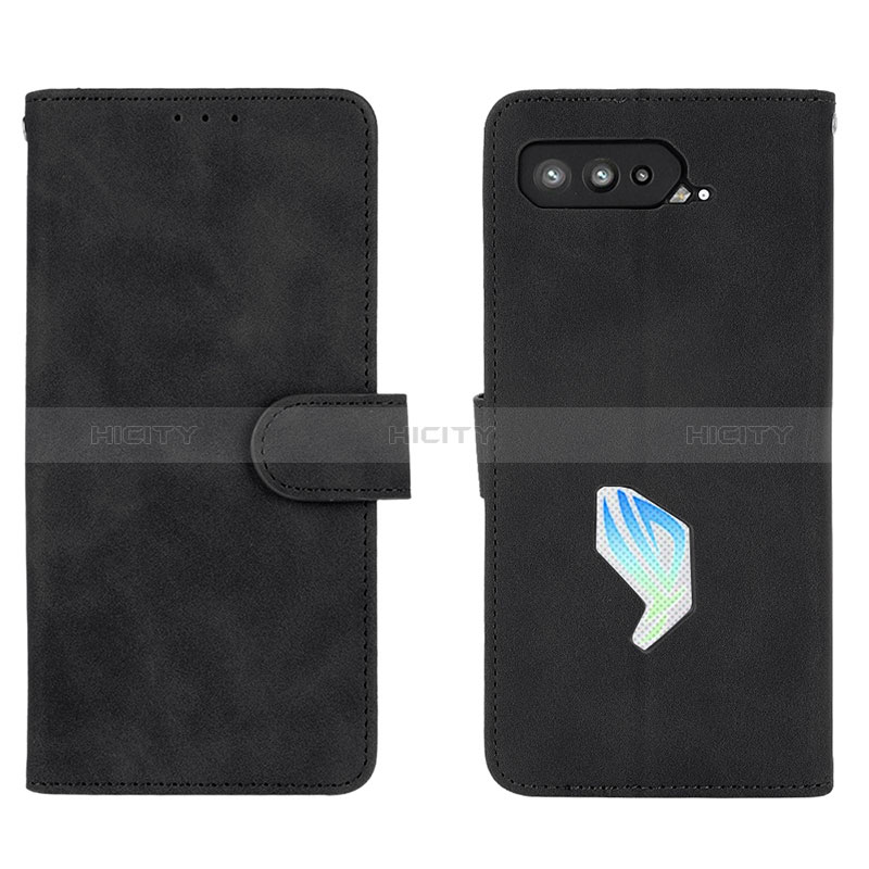 Funda de Cuero Cartera con Soporte Carcasa L01Z para Asus ROG Phone 5 Pro Negro