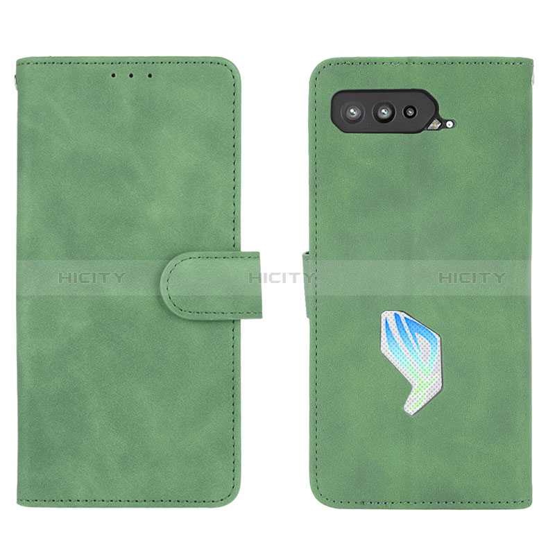 Funda de Cuero Cartera con Soporte Carcasa L01Z para Asus ROG Phone 5 Pro Verde