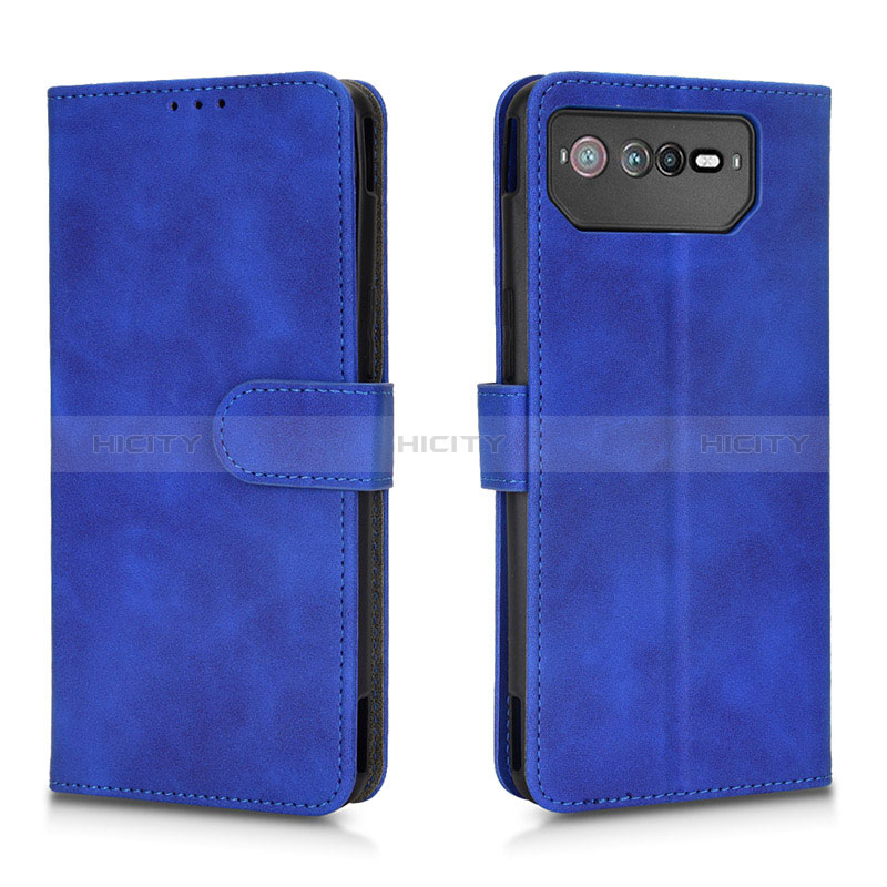 Funda de Cuero Cartera con Soporte Carcasa L01Z para Asus ROG Phone 6 Azul