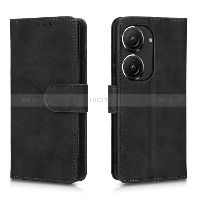 Funda de Cuero Cartera con Soporte Carcasa L01Z para Asus Zenfone 9 Negro