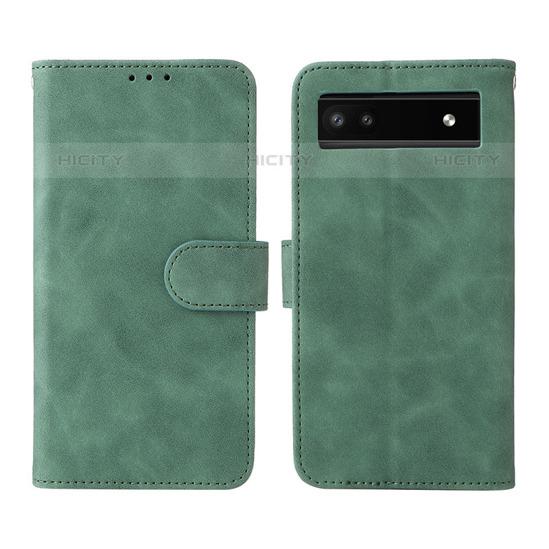 Funda de Cuero Cartera con Soporte Carcasa L01Z para Google Pixel 6a 5G Verde