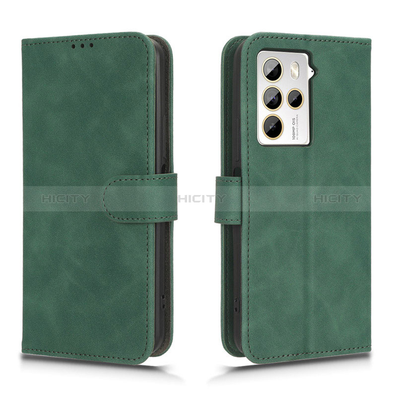 Funda de Cuero Cartera con Soporte Carcasa L01Z para HTC U23 5G Verde