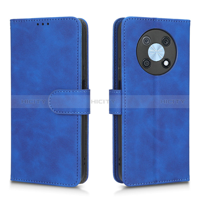 Funda de Cuero Cartera con Soporte Carcasa L01Z para Huawei Enjoy 50 Pro Azul