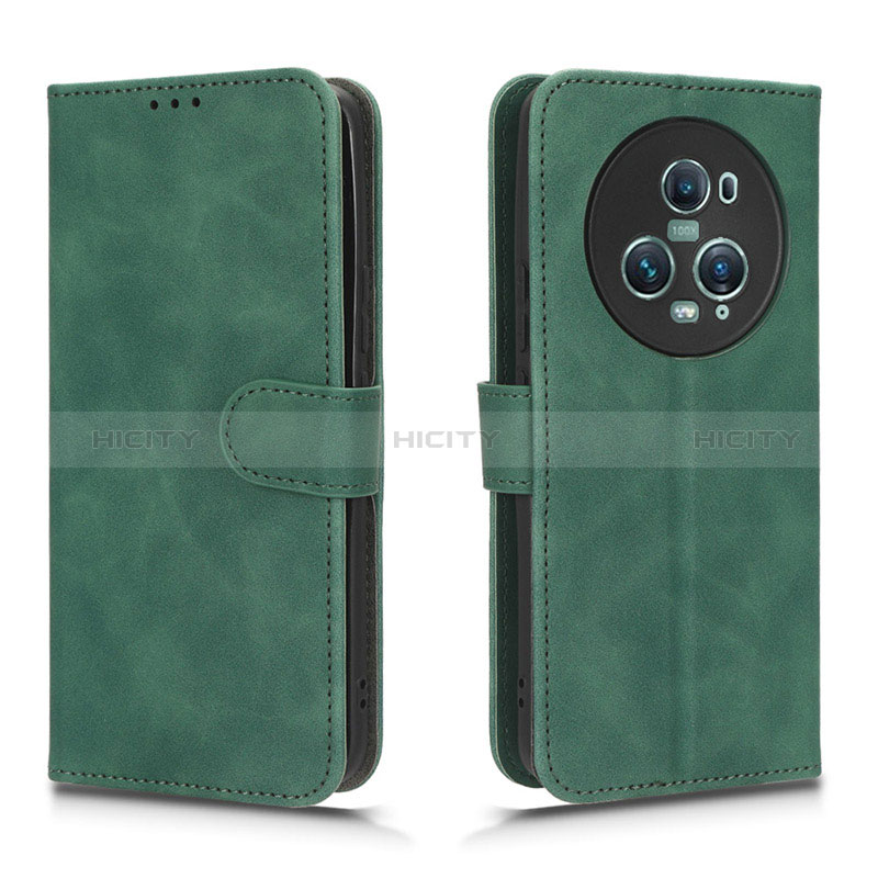 Funda de Cuero Cartera con Soporte Carcasa L01Z para Huawei Honor Magic5 Pro 5G Verde