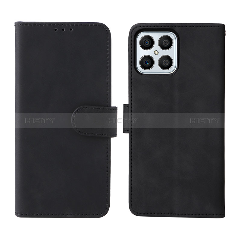 Funda de Cuero Cartera con Soporte Carcasa L01Z para Huawei Honor X8 4G Negro