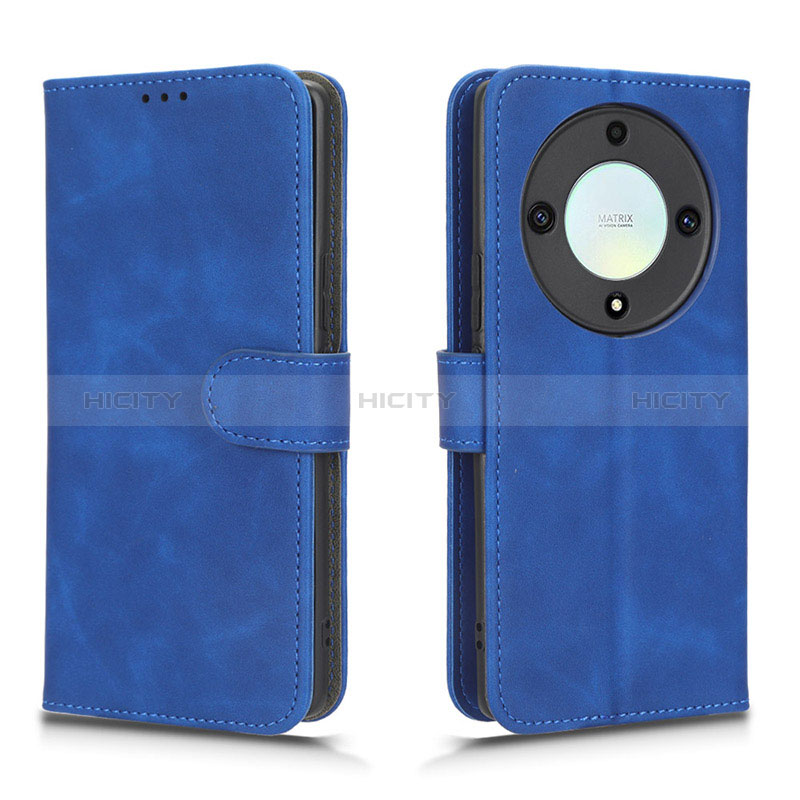 Funda de Cuero Cartera con Soporte Carcasa L01Z para Huawei Honor X9a 5G Azul