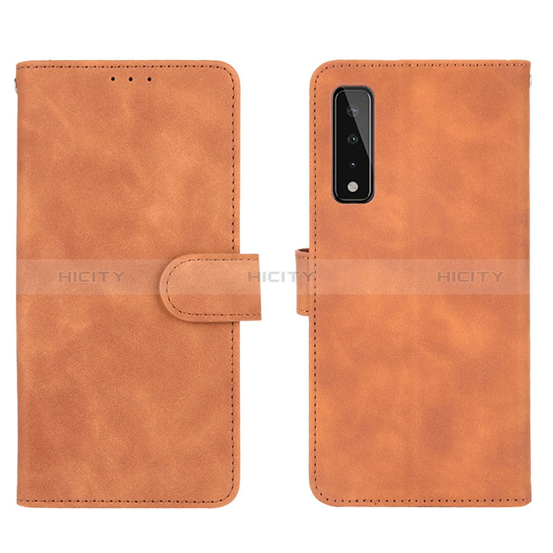 Funda de Cuero Cartera con Soporte Carcasa L01Z para LG Stylo 7 Marron