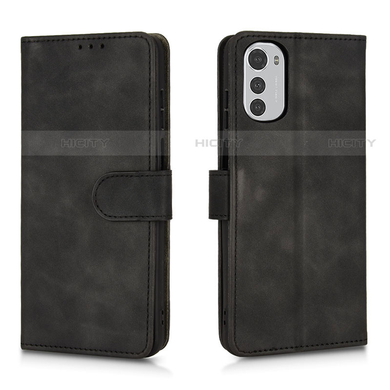 Funda de Cuero Cartera con Soporte Carcasa L01Z para Motorola Moto E32 Negro