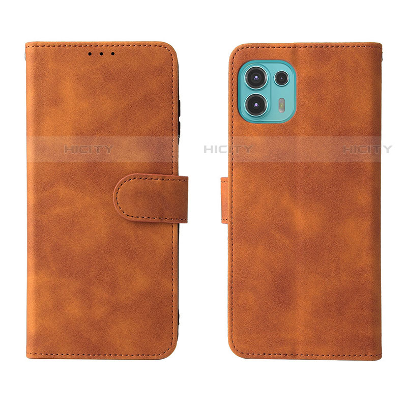 Funda de Cuero Cartera con Soporte Carcasa L01Z para Motorola Moto Edge 20 Lite 5G Marron