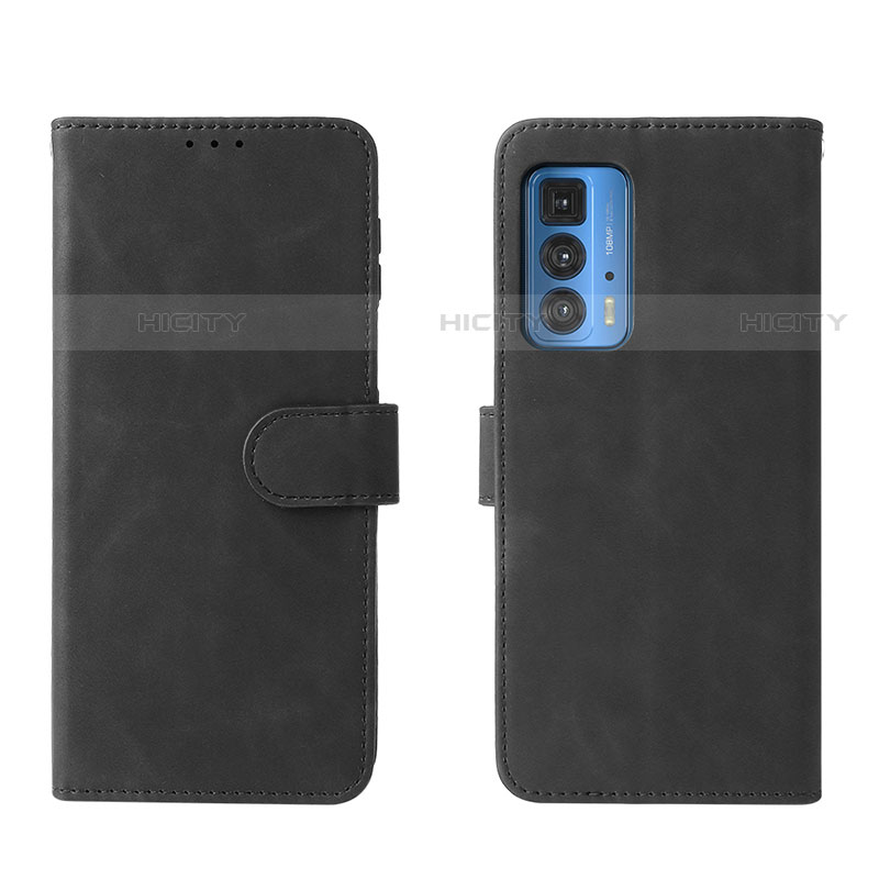 Funda de Cuero Cartera con Soporte Carcasa L01Z para Motorola Moto Edge 20 Pro 5G Negro