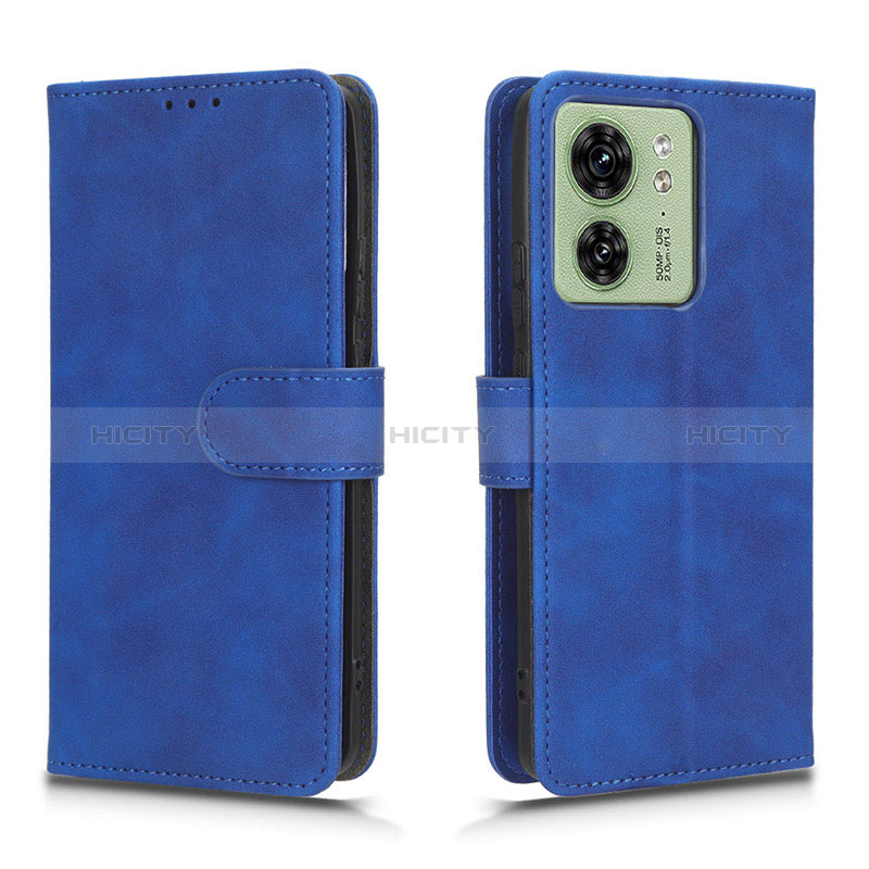 Funda de Cuero Cartera con Soporte Carcasa L01Z para Motorola Moto Edge (2023) 5G Azul