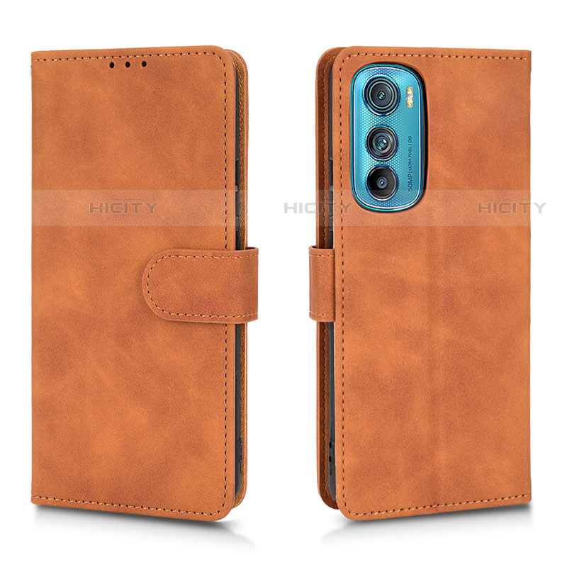 Funda de Cuero Cartera con Soporte Carcasa L01Z para Motorola Moto Edge 30 5G Marron