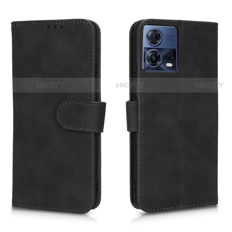 Funda de Cuero Cartera con Soporte Carcasa L01Z para Motorola Moto Edge 30 Fusion 5G Negro